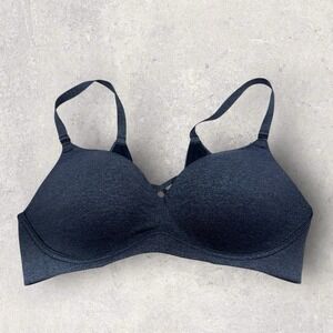 Torrid Dream Wire free Push Up Bra Cage Heathered Blue Jersey Knit Size 42C